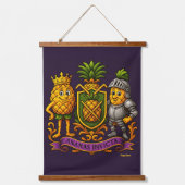 Die Ananas-Wappen Wandteppich Mit Holzrahmen (Vorderseite)