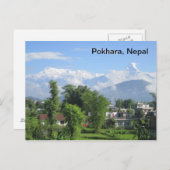 Die Anapurnas aus Pokhara Postkarte (Vorne/Hinten)