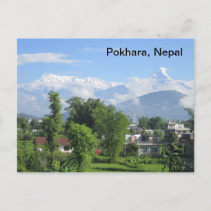 Die Anapurnas aus Pokhara Postkarte