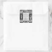 Die Anatomie der Melancholie Quadratischer Aufkleber (Tasche)