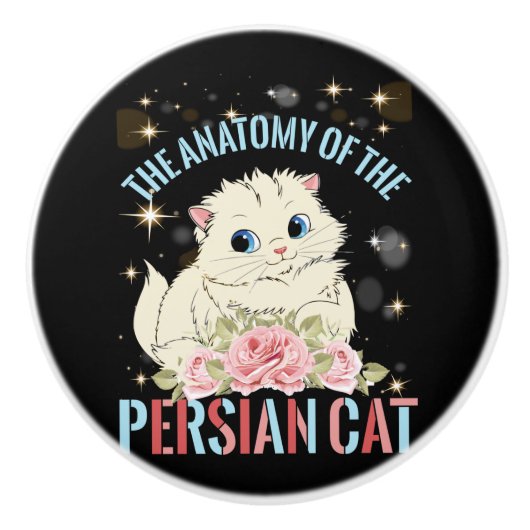Die Anatomie der persischen Katze Keramikknauf (Vorderseite)