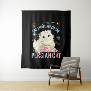 Die Anatomie der persischen Katze Wandteppich