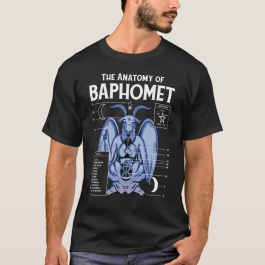 Die Anatomie des baphomet satanischen okkulten Hor T-Shirt (Vorderseite)