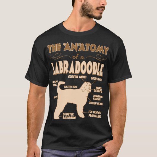 Die Anatomie des Labradoodle T-Shirt (Vorderseite)