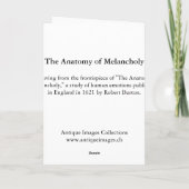 Die Anatomie des Melancholischen Antiquitätengrabe Karte (Rückseite)