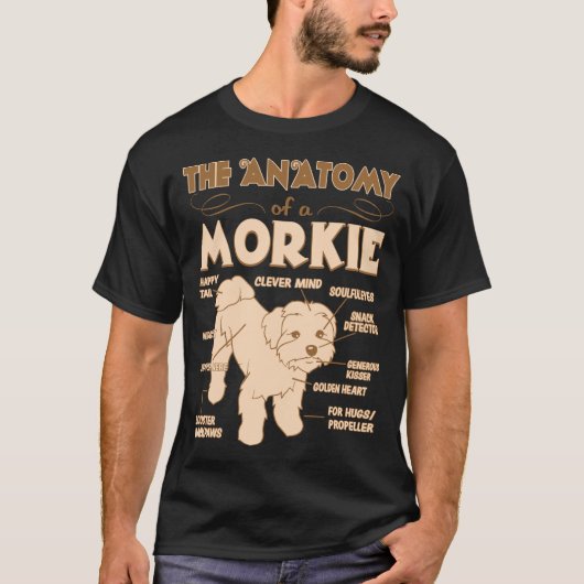 Die Anatomie des Morkie T-Shirt (Vorderseite)