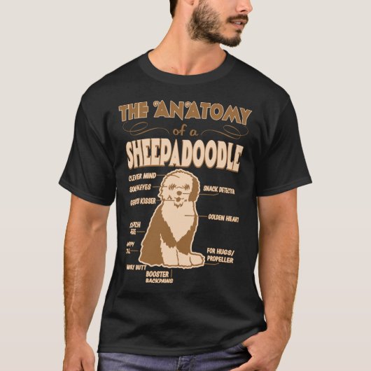 Die Anatomie des Sheepadoodle T-Shirt (Vorderseite)