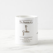 Die Anatomie einer "tauber Kaffee-" Schale Kaffeetasse (Mittel)