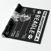 Die Anatomie eines Beagle-Hundes Geschenkpapier (Ungerollt)