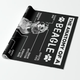 Die Anatomie eines Beagle-Hundes Geschenkpapier