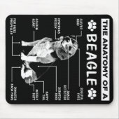 Die Anatomie eines Beagle-Hundes Mousepad (Vorne)
