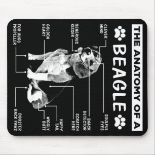 Die Anatomie eines Beagle-Hundes Mousepad