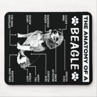 Die Anatomie eines Beagle-Hundes Mousepad