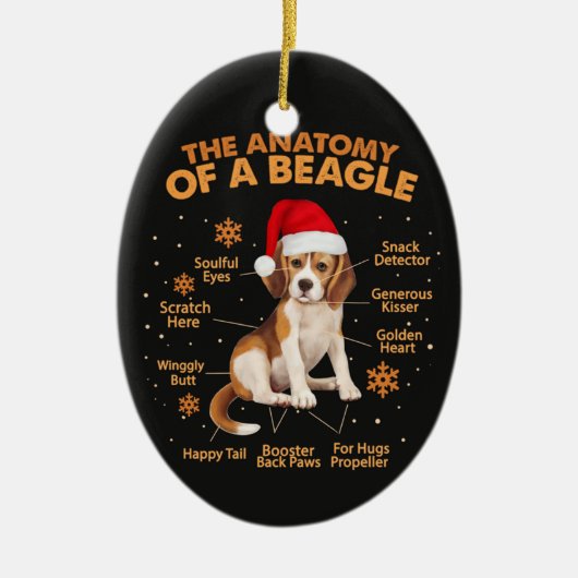 Die Anatomie eines Beagle-Kreislaufes - Keramik Ornament (Vorne)