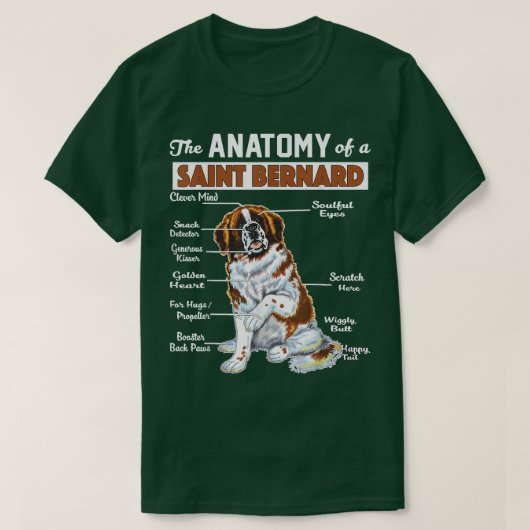 Die Anatomie eines BernardFunny-Shirts T-Shirt (Design vorne)