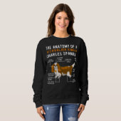 Die Anatomie eines Cavalier König Charles Spaniell Sweatshirt (Vorne ganz)