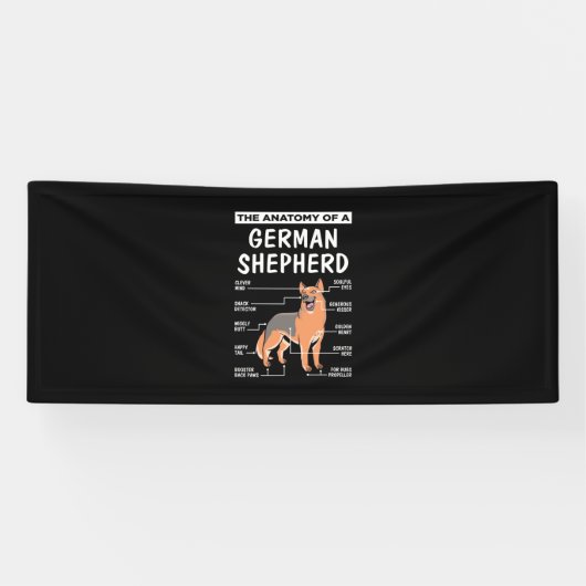 Die Anatomie eines deutschen Hirten Banner (Horizontal)