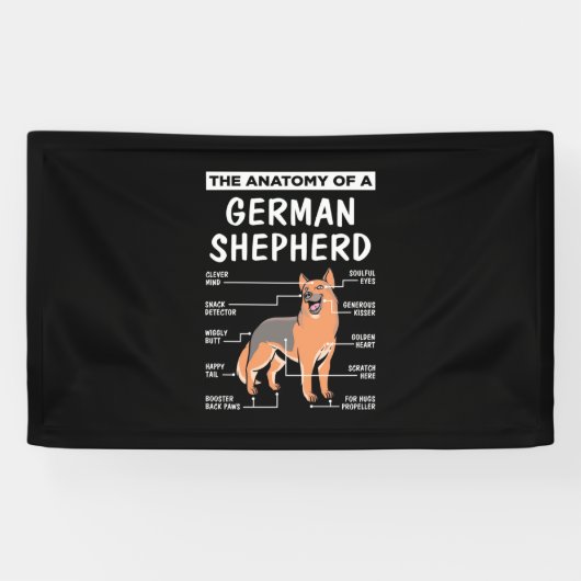 Die Anatomie eines deutschen Hirten Banner (Horizontal)