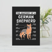 Die Anatomie eines deutschen Hirten Einladung (Stehend Vorderseite)