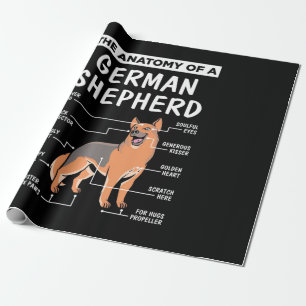 Die Anatomie eines deutschen Hirten Geschenkpapier