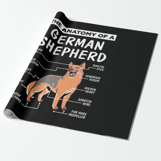 Die Anatomie eines deutschen Hirten Geschenkpapier (Ungerollt)