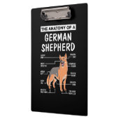 Die Anatomie eines deutschen Hirten Klemmbrett (Links)