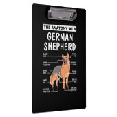 Die Anatomie eines deutschen Hirten Klemmbrett (Rechts)