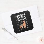Die Anatomie eines deutschen Hirten Quadratischer Aufkleber (Umschlag)