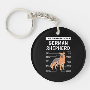 Die Anatomie eines deutschen Hirten Schlüsselanhänger