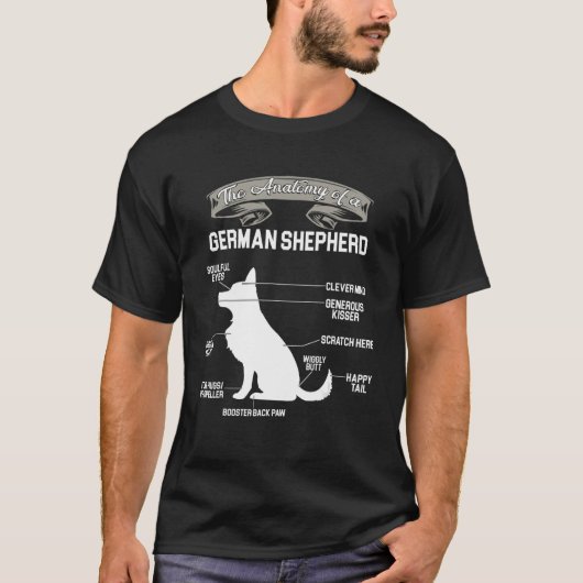 Die Anatomie eines deutschen Schäferhundes T-Shirt (Vorderseite)