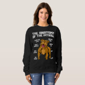 Die Anatomie eines Pitbull Funny Pitbull Terrier Sweatshirt (Vorne ganz)