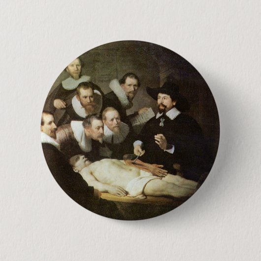 Die Anatomie-Lektion von Dr. Nicolaes Tulp. Button (Vorderseite)