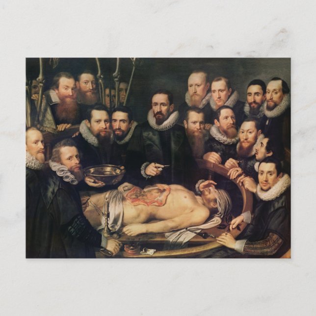 Die anatomische Lektion von Doktor Willem van der Postkarte (Vorderseite)