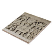 Die Anbetung der buddhistischen Symbole, Amaravati Fliese (Seite)