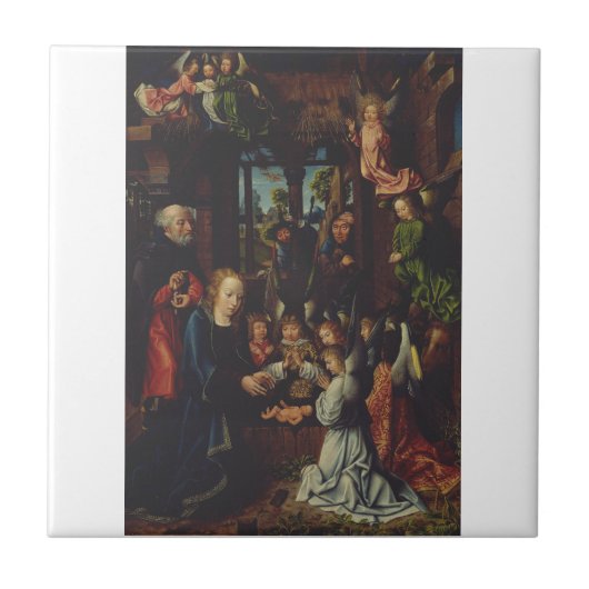Die Anbetung des Christuskindes Fliese (Vorderseite)