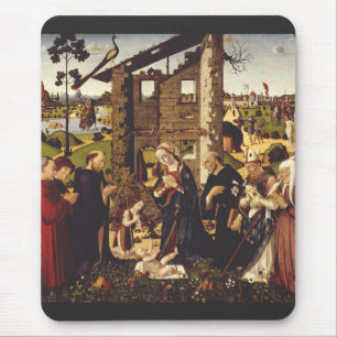 Die Anbetung von Biagio d'Antonio Mittelalterliche Mousepad