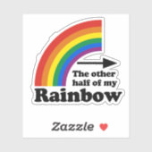 Die andere Hälfte meines Regenbogens (Verlassen) Aufkleber (Blatt)