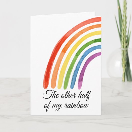 Die andere Hälfte meines Regenbogens vervollständi Karte (Vorderseite)
