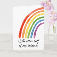 Die andere Hälfte meines Regenbogens vervollständi