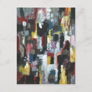 Die andere Nacht (abstrakter Expressionismus) Postkarte