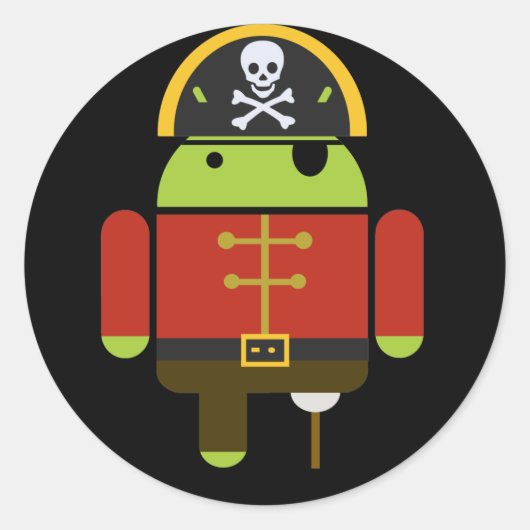 Die Android Pirate Stickers (Vorderseite)