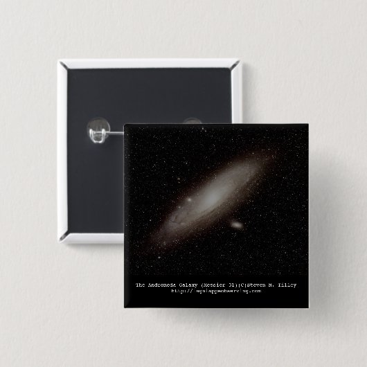 Die andromeda-Galaxie (M31) Button (Vorne & Hinten)