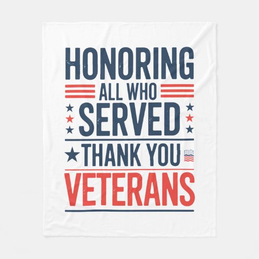 Die Anerkennung aller, die euch gedient haben Vete Fleecedecke (Vorderseite)