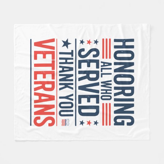 Die Anerkennung aller, die euch gedient haben Vete Fleecedecke (Vorderseite (Horizontal))