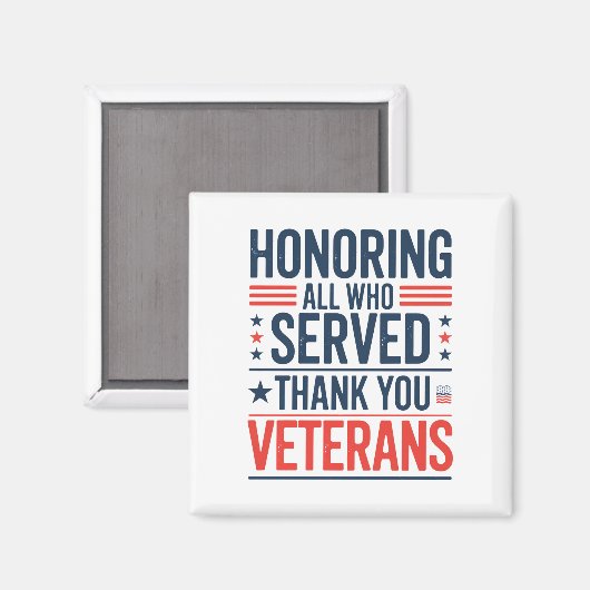 Die Anerkennung aller, die euch gedient haben Vete Magnet (Vorderseite/Rückseite)