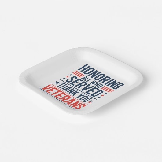 Die Anerkennung aller, die euch gedient haben Vete Pappteller (Gewinkelt)