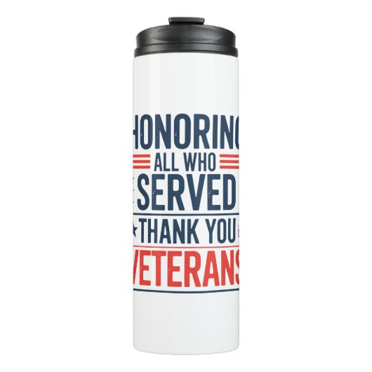 Die Anerkennung aller, die euch gedient haben Vete Thermosbecher (Vorderseite)