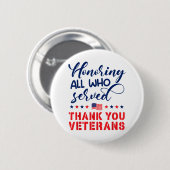 Die Anerkennung aller, die für die Militärflagge g Button (Vorne & Hinten)