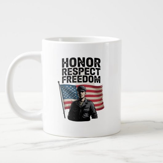 Die Anerkennung des Veteran Day Patriotic Design Jumbo-Tasse (Links)