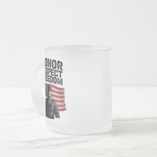 Die Anerkennung des Veteran Day Patriotic Design Mattglastasse (Vorderseite Links)